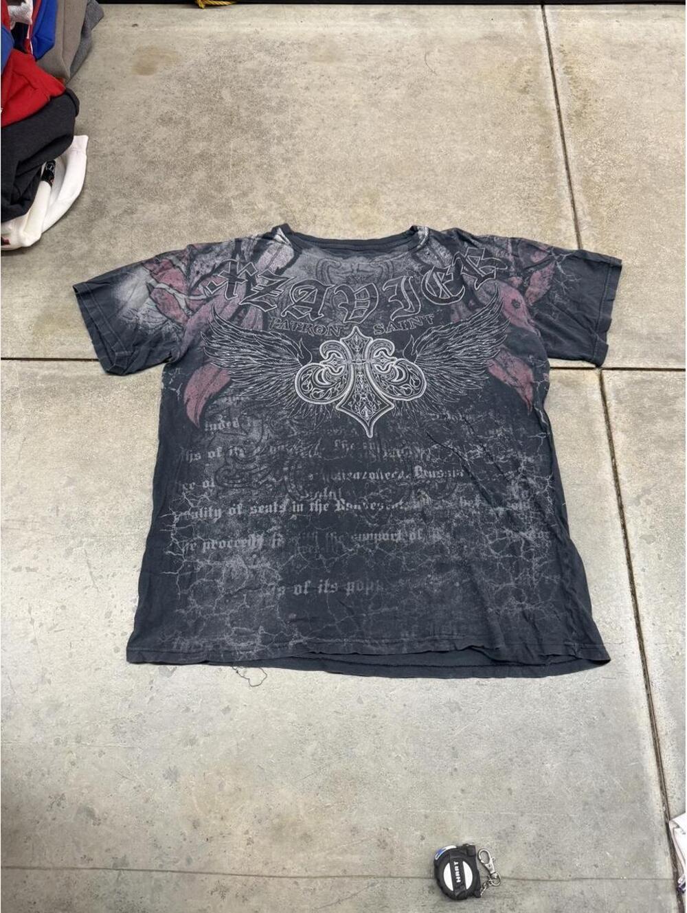 vintage xzavier made in usa spade faded black shirt size xl